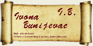 Ivona Bunijevac vizit kartica
